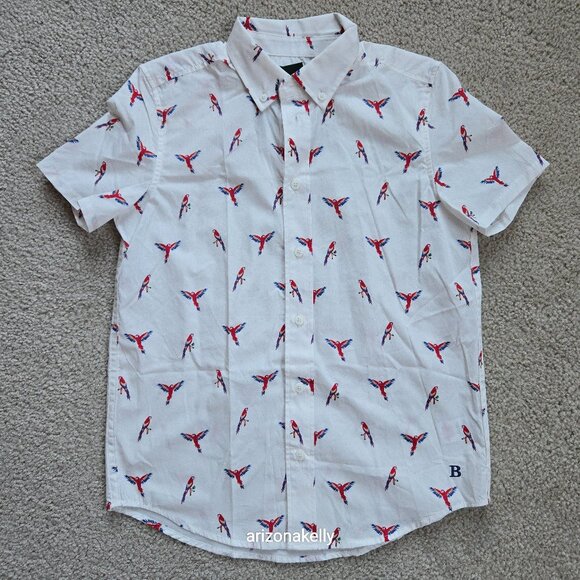 Brooks Brothers Other - NWT Brooks Brothers Cotton Button Down Shirt Kids OR Petite Woman Parrots Bird